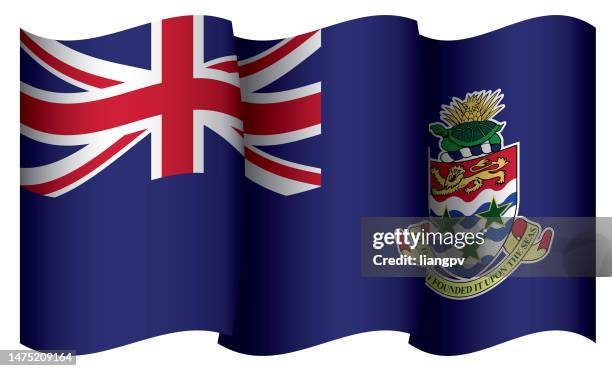 illustrazioni stock, clip art, cartoni animati e icone di tendenza di bandiera delle isole cayman - cayman islands flag