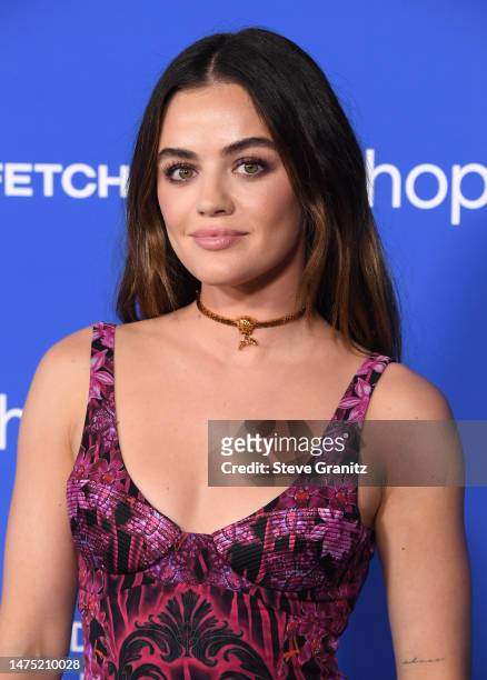 Lucy Hale arrives at the Fashion Trust US Awards at Goya Studios on March 21, 2023 in Los Angeles, California.