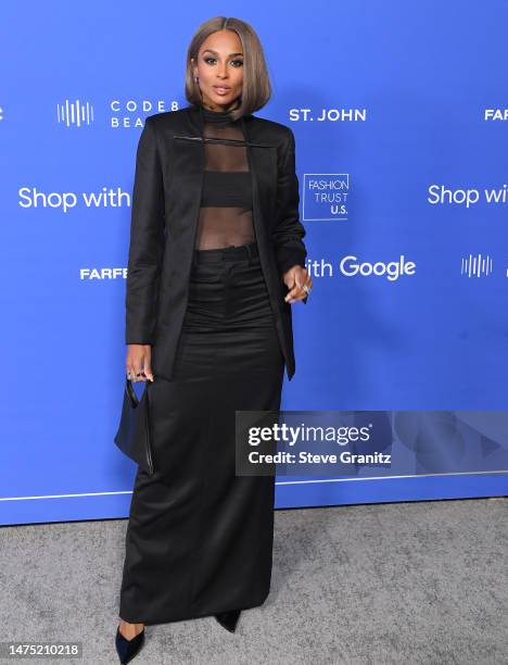 Ciara arrives at the Fashion Trust US Awards at Goya Studios on March 21, 2023 in Los Angeles, California.