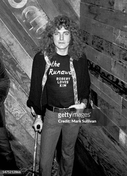 Singer Robert Plant attends the performance by the Runaways at the Starwood, West Hollywood, CA September 13, 1976.