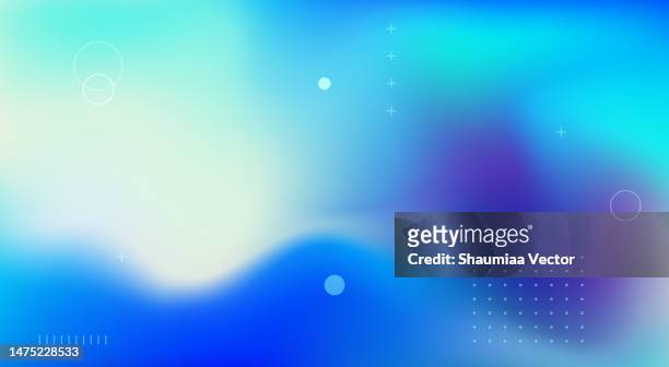 verschwommener farbiger farbverlauf abstraktes hintergrunddesign mit geometrischem formelementdesign - blue stock-grafiken, -clipart, -cartoons und -symbole