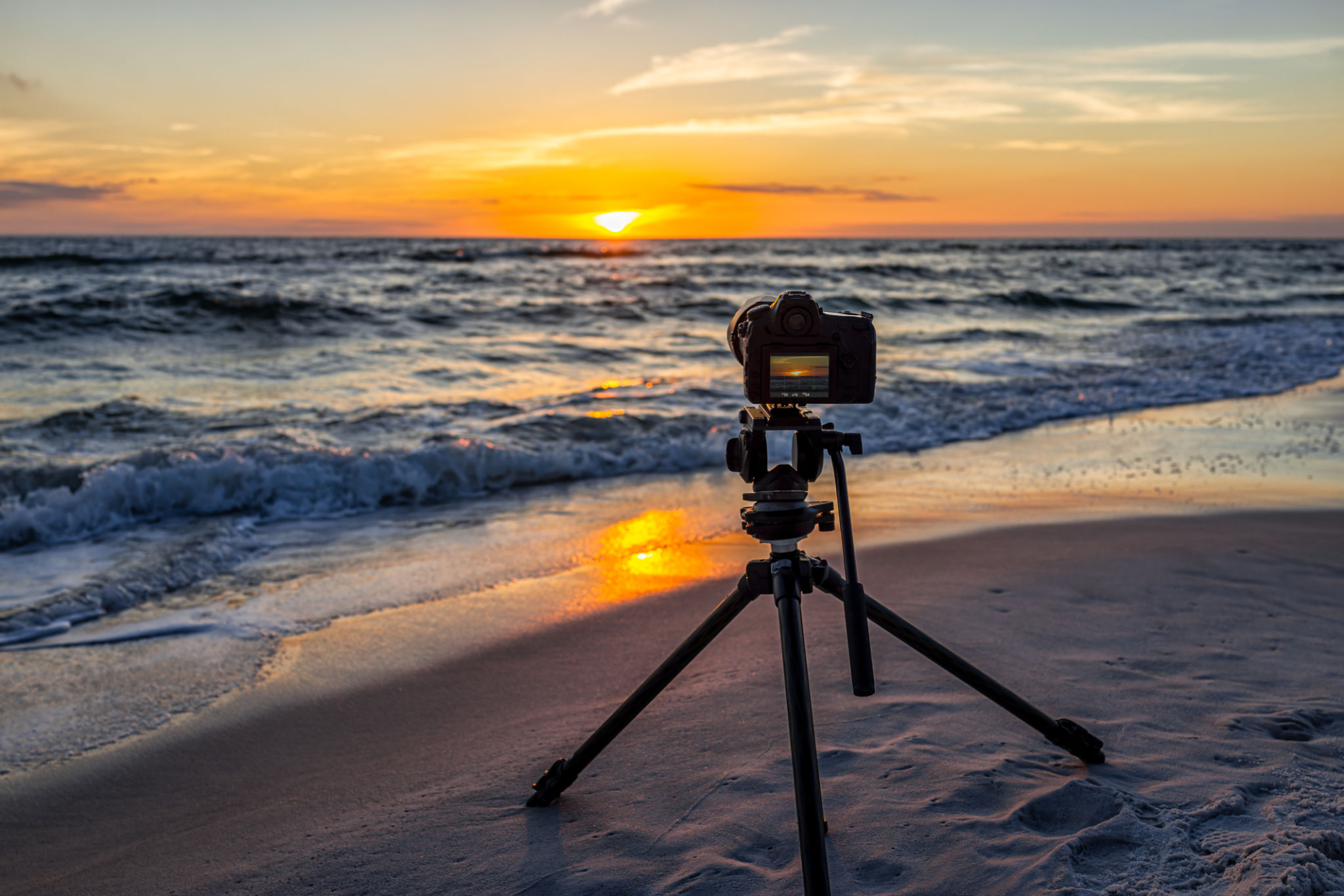camera settings beach