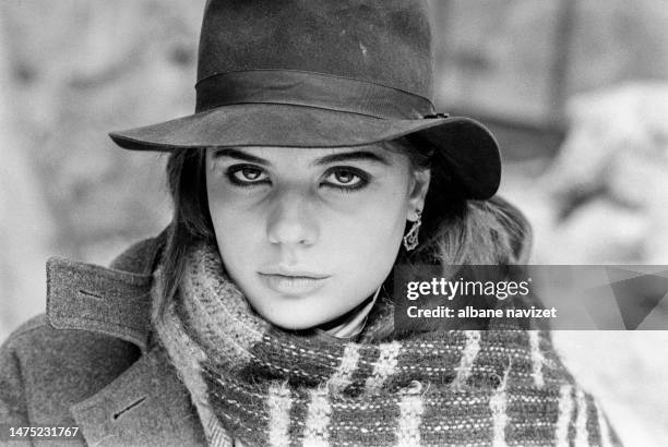 Portrait de l'actrice Marie Trintignant, circa 1980.