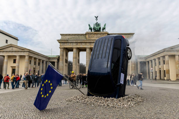 DEU: Greenpeace Protests Against German Stance On EU Combustion Engines Cars Sales Ban