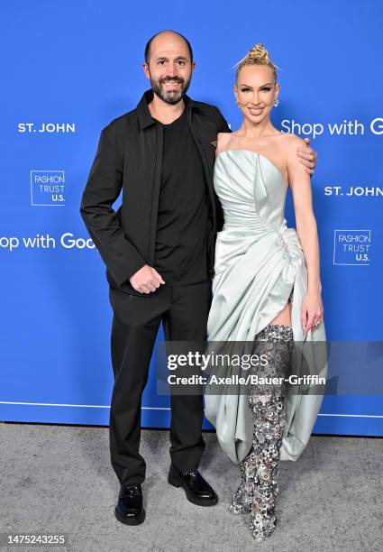 Christian Richard and Christine Quinn attend the Fashion Trust US Awards at Goya Studios on March 21, 2023 in Los Angeles, California.