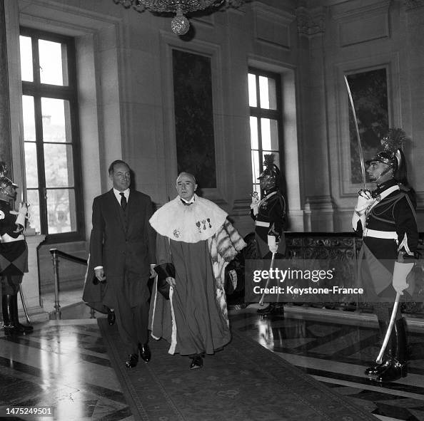 Bernard Chenot et Nicolas Battestini arrivant à la cérémonie de