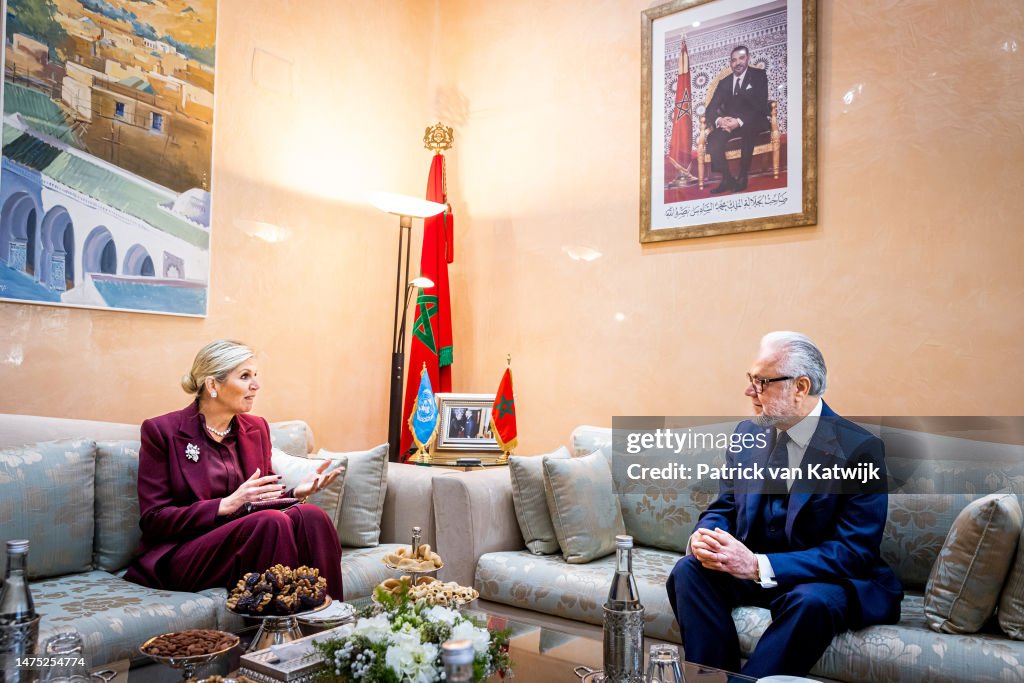 Queen Maxima Of The Netherlands Visits Morocco As UN Special Advocate : Day Three In Casablanca