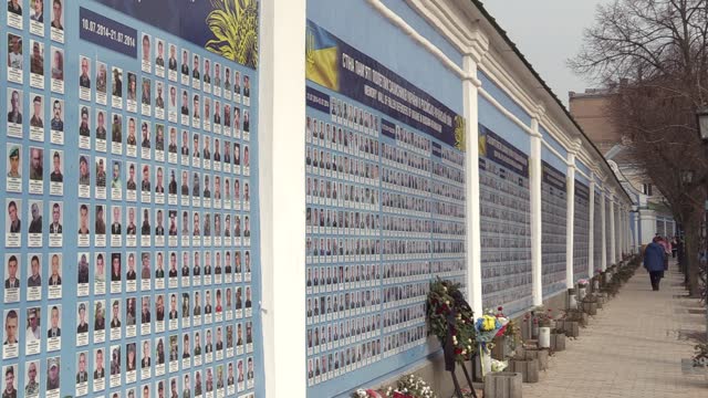 UKR: The Memory wall of fallen defenders of Ukraine in the Russian-Ukrainian War in Kyiv, amid Russia's invasion of Ukraine