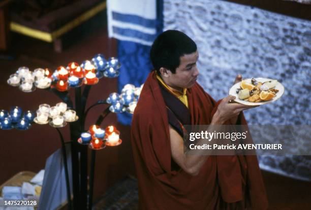 Le centre de méditation bouddhiste tibétain Paldenshangpa La Boulaye, le 8 novembre 1984.