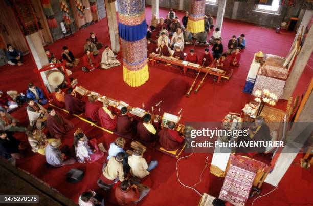 Le centre de méditation bouddhiste tibétain Paldenshangpa La Boulaye, le 8 novembre 1984.