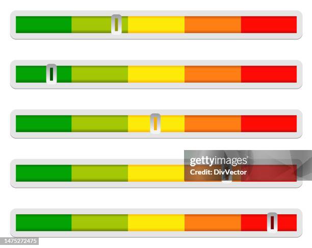 level indicator set - volume meter stock illustrations