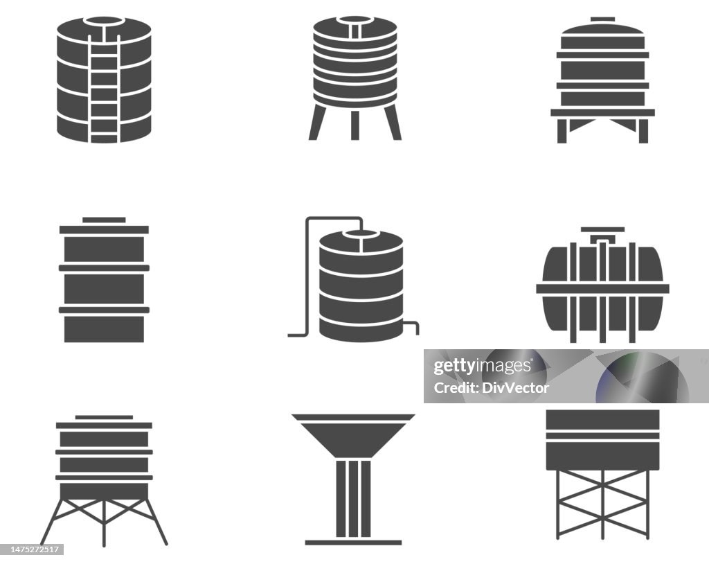 Poly Tank Vector Water Tank Vector Set High-Res Vector Graphic - Getty Images
