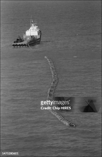 Marée noire causée par l'explosion de la plateforme d'exploration pétrolière Ixtoc 1 dans la baie de Campeche au Mexique, le 10 août 1979.