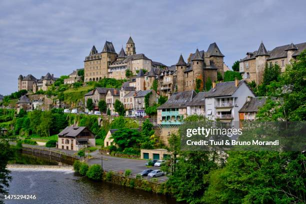 france, corrèze, uzerche village - massif central stock pictures, royalty-free photos & images