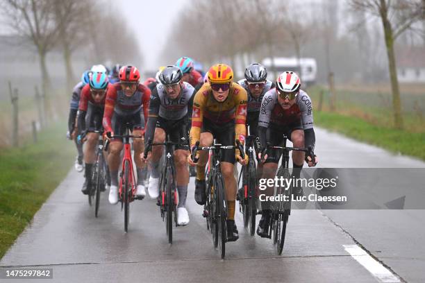 Stian Fredheim of Norway and Uno-X Pro Cycling Team and Simone Consonni of Italy and Team Cofidis compete in the breakaway during the 47th Minerva...