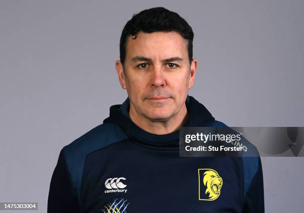 Durham Head Coach Ryan Campbell pictured during the photocall ahead of the 2023 season at Seat Unique Riverside on March 22, 2023 in...