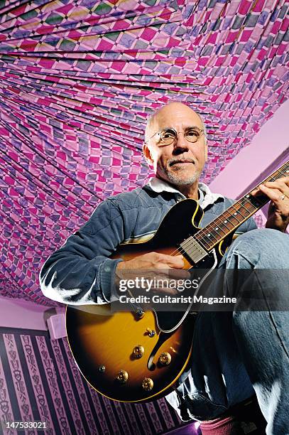 American jazz and rock guitarist Larry Carlton, during a portrait shoot for Guitarist Magazine/Future via Getty Images, November 19 The Institute.