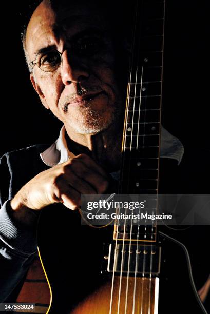 American jazz and rock guitarist Larry Carlton, during a portrait shoot for Guitarist Magazine/Future via Getty Images, November 19 The Institute.