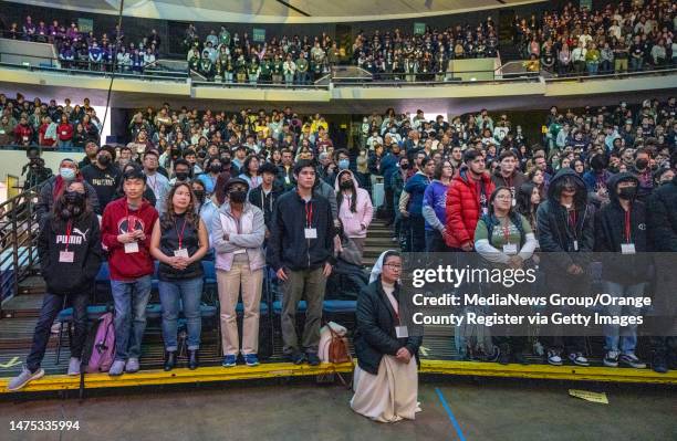 Anaheim, CA Thousands attend Mass at the annual Religious Education Congress Youth Day, a Catholic teaching conference for youth and adults, held at...