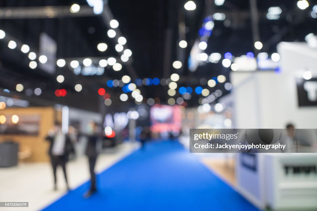 Abstract blur background in exhibition hall event
