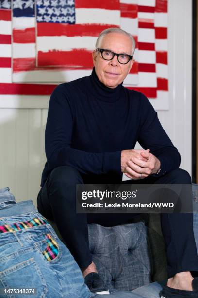 Fashion designer Tommy Hilfiger is photographed for WWD on October 14, 2022 in New York City.