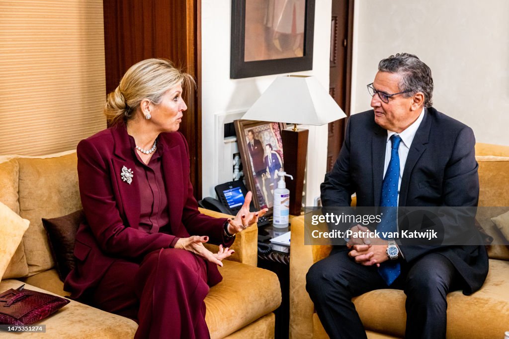 Queen Maxima Of The Netherlands Visits Morocco As UN Special Advocate : Day Three In Casablanca