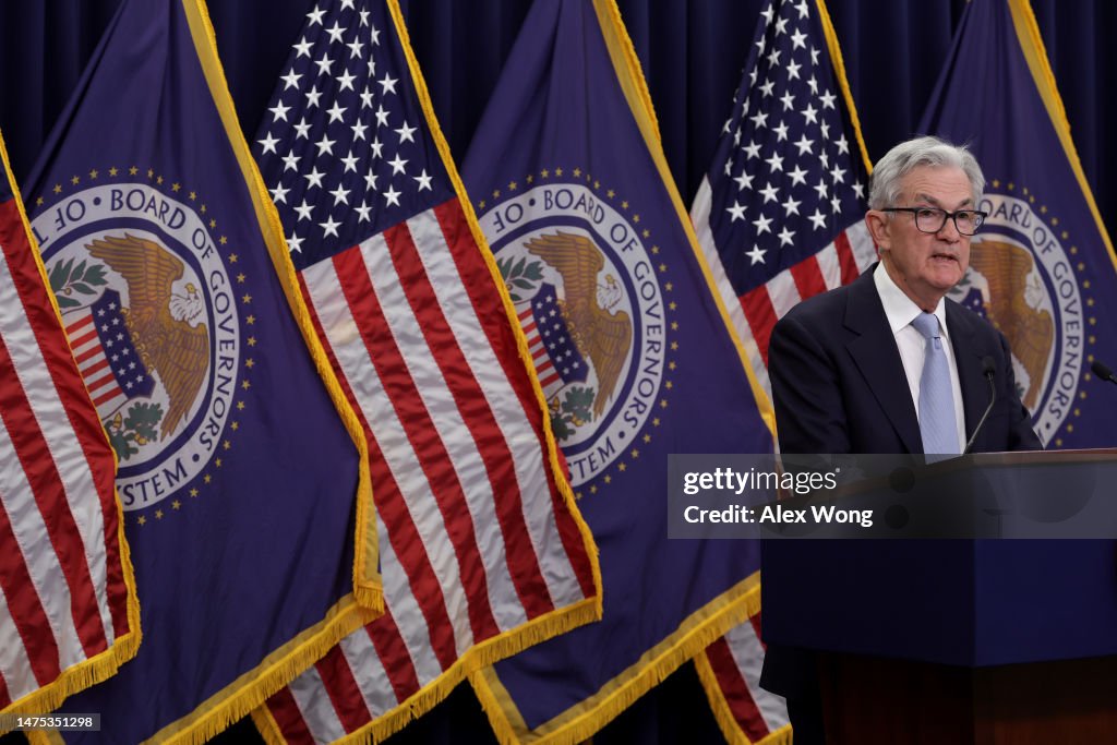 Federal Reserve Chair Jerome H. Powell Holds News Conference At Federal Open Market Committee Meeting
