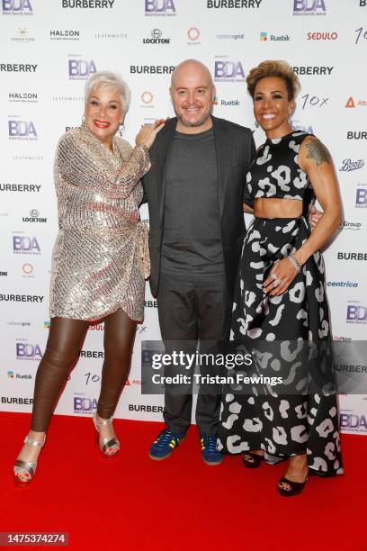 Denise Welch,Lincoln Townley and Dame Kelly Holmes attend The British Diversity Awards 2023 at Grosvenor House on March 22, 2023 in London, England.