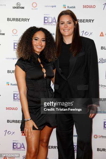 Amber Gill and Jen Beattie attend The British Diversity Awards 2023 at Grosvenor House on March 22, 2023 in London, England.