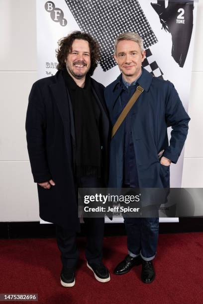 Edgar Wright and Martin Freeman attend the BFI Blu-ray Launch event for "Dance Craze" at BFI IMAX Waterloo on March 22, 2023 in London, England.