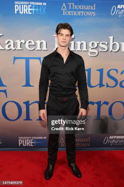 Colin Ford attends Karen Kingsbury's "A Thousand Tomorrows" red carpet premiere at Cinemark West Plano XD and ScreenX on March 22, 2023 in Plano,...