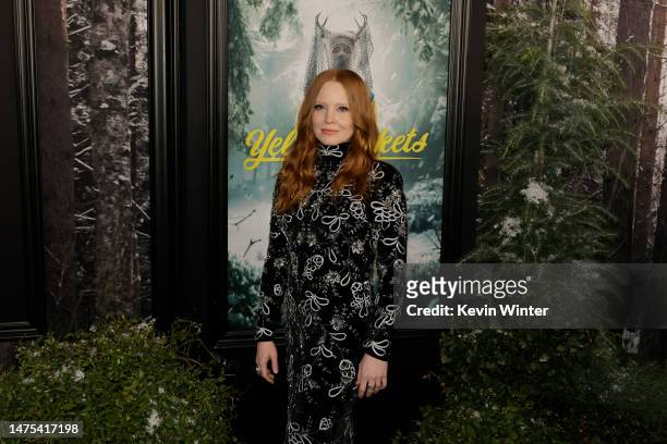 Lauren Ambrose attends the World Premiere of Season Two of Showtime's "Yellowjackets" at TCL Chinese Theatre on March 22, 2023 in Hollywood,...