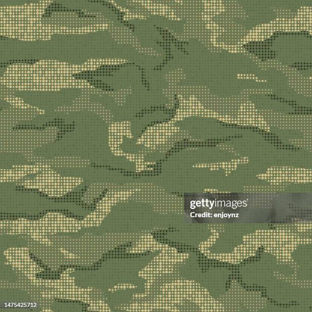 illustrations, cliparts, dessins animés et icônes de camouflage sans couture points motif fond d’écran fond d’écran - tenue de camouflage mode