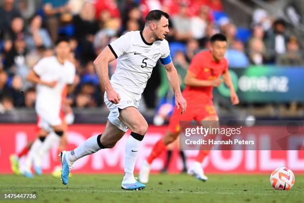 Tommy Smith of the Whites makes a break during the International Friendly match between the New Zealand All Whites and China PR at Mt Smart Stadium...