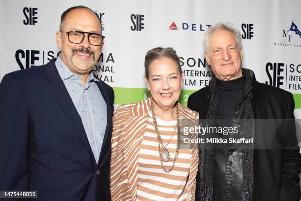 Artistic director Carl Spence, actress Harriet Sansom Harris and director Marc Turtletaub arrive at Opening night premiere of "Jules" at 2023 Sonoma...