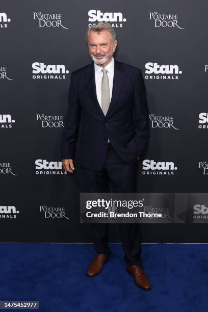 Sam Neill attends the world premiere of "The Portable Door" at Hoyts Entertainment Quarter on March 23, 2023 in Sydney, Australia.