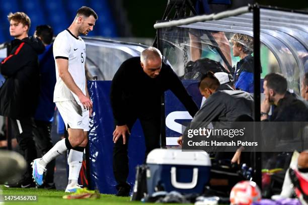 Tommy Smith of the All Whites is sent off during the International Friendly match between the New Zealand All Whites and China PR at Mt Smart Stadium...