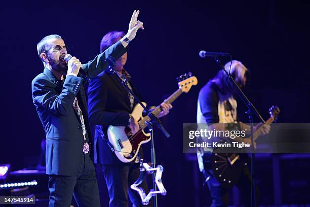 Ringo Starr and his All-Starr Band perform at Ruth Eckerd Hall on July 1, 2012 in Clearwater, Florida.