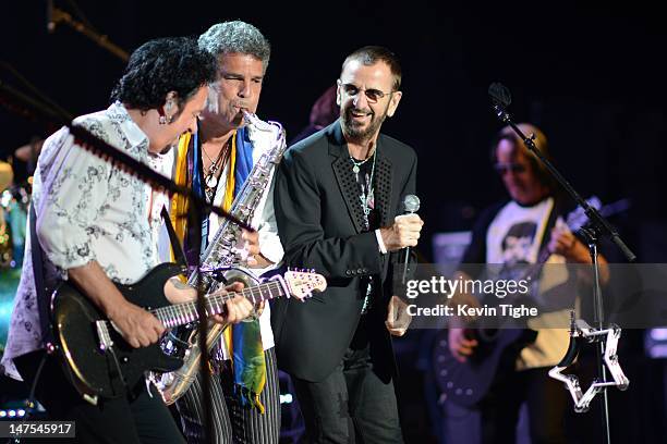 Ringo Starr and his All-Starr Band perform at Ruth Eckerd Hall on July 1, 2012 in Clearwater, Florida.