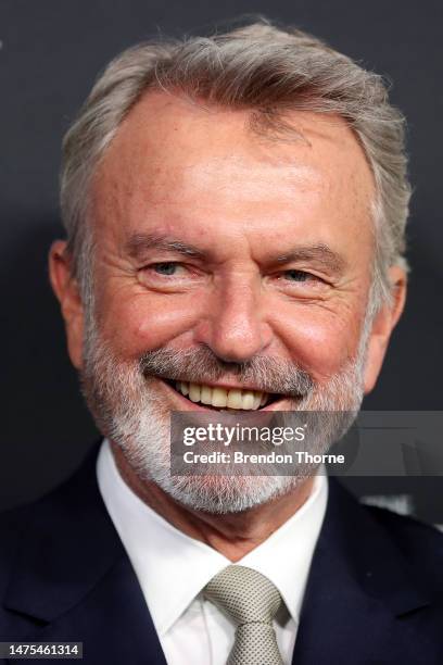 Sam Neill attends the world premiere of "The Portable Door" at Hoyts Entertainment Quarter on March 23, 2023 in Sydney, Australia.
