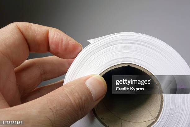 paper designed for printing photographs using inkjet printer - roll up poster stock-fotos und bilder
