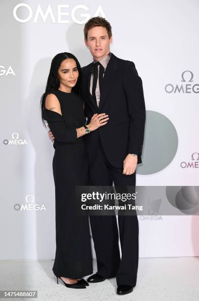 Zoë Kravitz and Eddie Redmayne attend the Omega Aqua Terra Shades, International Launch Event at Embankment Galleries, Somerset House on March 22,...