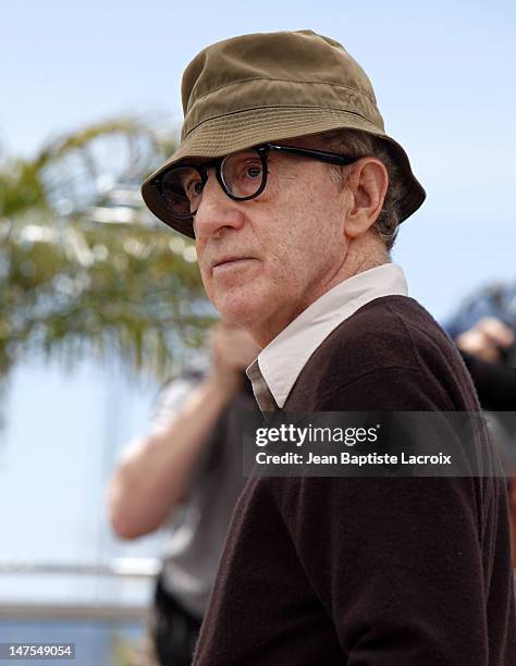 Woody Allen attends the 'You Will Meet A Tall Dark Stranger' Photocall held at the Palais des Festivals during the 63rd Annual International Cannes...