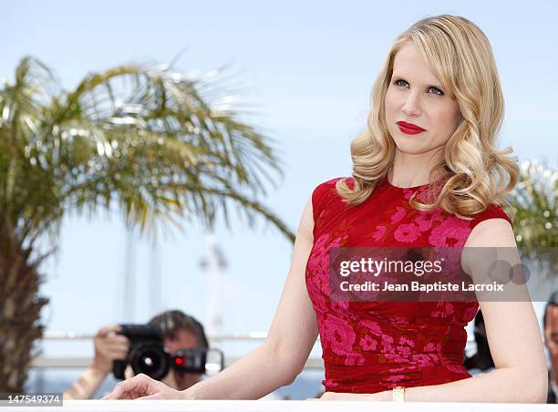 Lucy Punch attends the 'You Will Meet A Tall Dark Stranger' Photocall held at the Palais des Festivals during the 63rd Annual International Cannes...