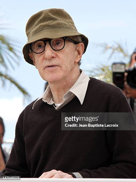 Woody Allen attends the 'You Will Meet A Tall Dark Stranger' Photocall held at the Palais des Festivals during the 63rd Annual International Cannes...