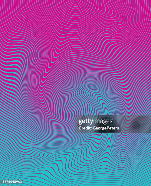 halftone pattern, abstract background of rippled, wavy lines - op art stock illustrations