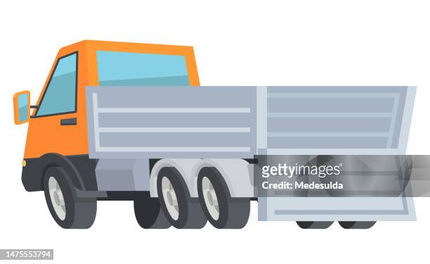 ilustraciones, imágenes clip art, dibujos animados e iconos de stock de lindo camión - dump truck cartoon