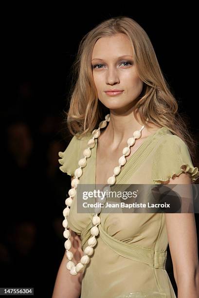 Collette Model Model wearing Collette Dinnigan during Paris Fashion Week Ready to ...