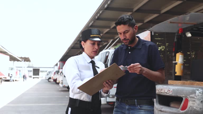 Security Driver Guard 26 Security Guard Checking Identification Stock Videos, Footage, & 4K ...