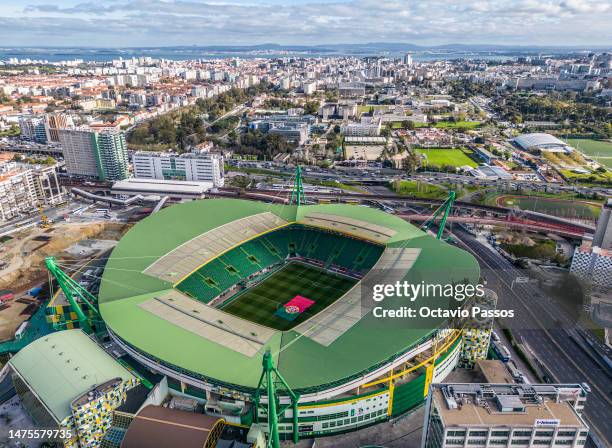 General view of the Estadio Jose Alvalade prior the UEFA EURO 2024 qualifying round group J match between Portugal and Liechtenstein at Estadio Jose...